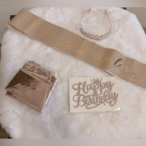 Rose Gold Birthday Decorations
